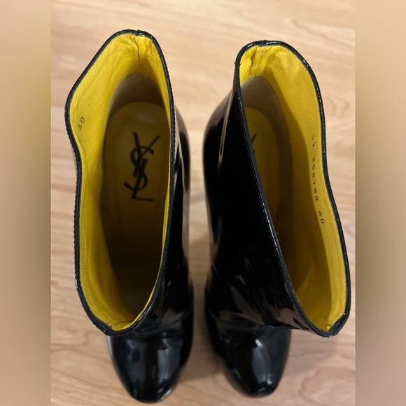 Yves Saint Laurent Tribute II, Patent Leather Ankle Boots, 4 inch stiletto heel - Picture 13 of 16